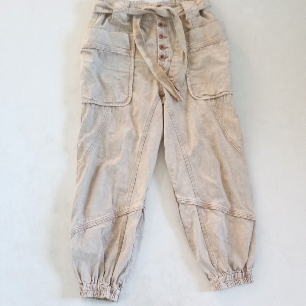 Free People We the Free mineral wash sand color jogger pants - Picture 3 of 8